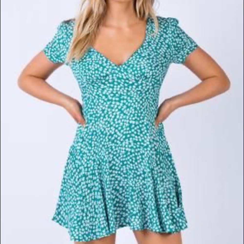 Princess Polly The Sting Dress - Floral Green